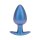 Ouch! Plug anal en silicone lisse Large 8,9 cm ø 3,5 cm Bleu