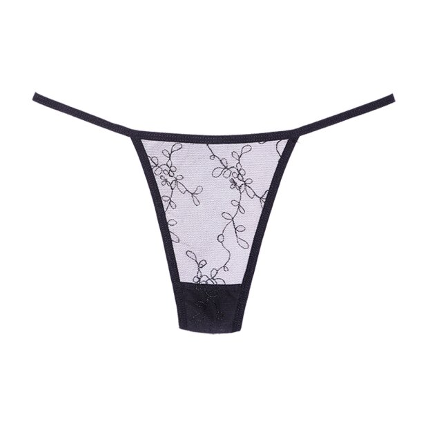 Allure Mesh Thong One Size Black