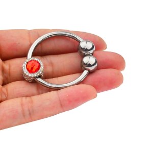 MenSteel Royring Bijou Red Tassel Ring Ø 35 mm