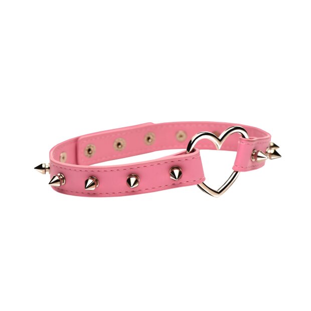 XR Brands Collier Cœur à Pointes Rose