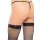 Lace Top Fishnet Thigh Highs Black Onesize - Queensize