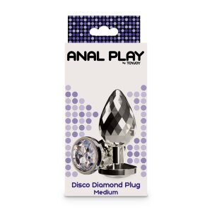 ToyJoy Anal Play Disco Diamond Plug Medium Silver 3,3 cm