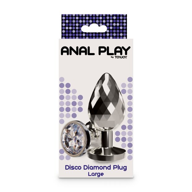 ToyJoy Anal Play Disco Diamond Plug Large Silver 3,85 cm