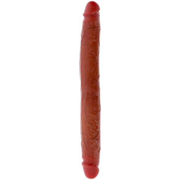 ToyJoy Get Real Silicone Foreskin Double Dong 35 cm Caramel skin tone