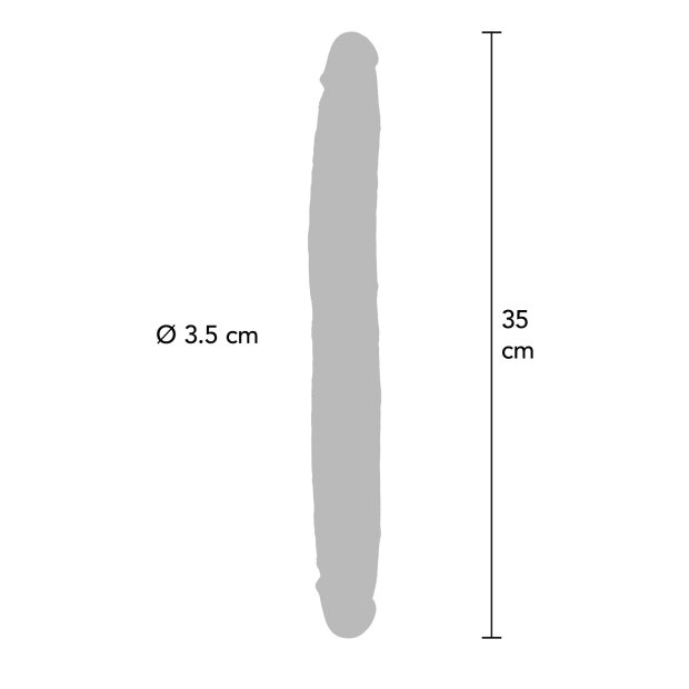 ToyJoy Get Real Silicone Foreskin Double Dong 35 cm Caramel skin tone