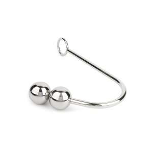 Mr. Steel Anal Hook Double Balls 40+40mm Silver