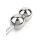 Mr. Steel Anal Hook Double Balls 40+40mm Silver