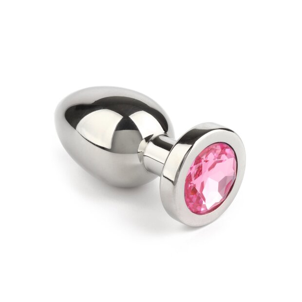 Mr. Steel Jewled Butt Plug Small Pink 2,5 cm