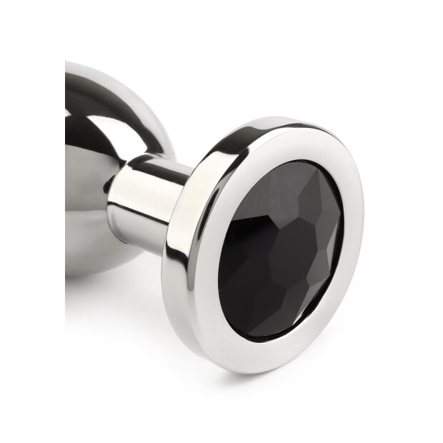 Mr. Steel Jewled Butt Plug Large Black 3,8 cm