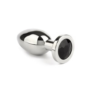 Mr. Steel Jewled Butt Plug Large Black 3,8 cm