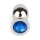Mr. Steel Jewled Butt Plug Large Blue 3,8 cm