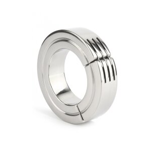 Mr. Steel Hinged Magnetic Cockring 40 mm Silver