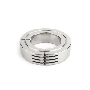 Mr. Steel Hinged Magnetic Cockring 40 mm Silver