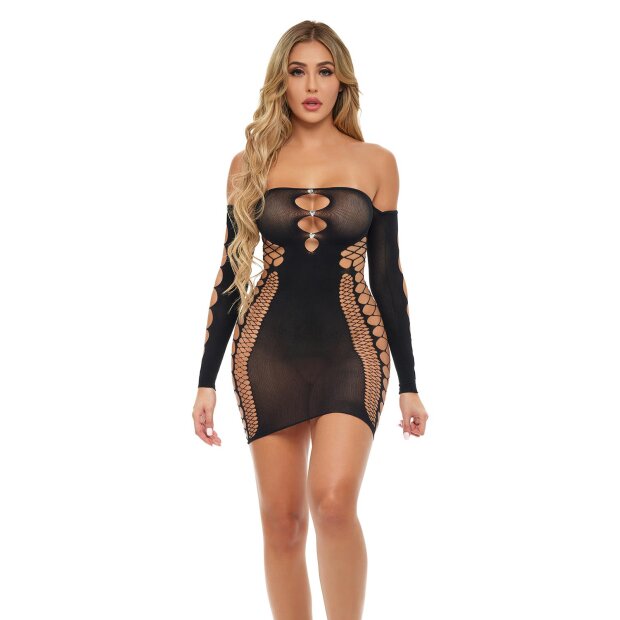 Diamond Drippin Dress Black Onesize - Queensize