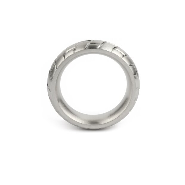 Mr. Steel MeGa Tire C-Ring Satin 40 mm Silver