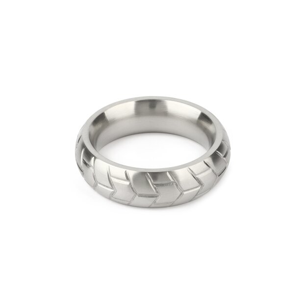 Mr. Steel MeGa Tire C-Ring Satin 40 mm Silver