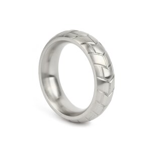 Mr. Steel MeGa Tire C-Ring Satin 45 mm Silver