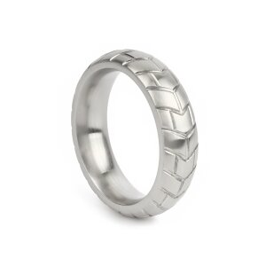 Mr. Steel MeGa Tire C-Ring Satin 50 mm Silver