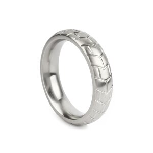 Mr. Steel MeGa Tire C-Ring Satin 55 mm Silver