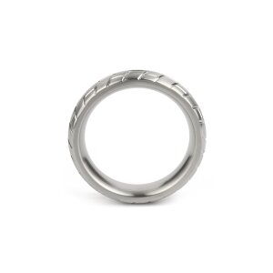 Mr. Steel MeGa Tire C-Ring Satin 55 mm Silver