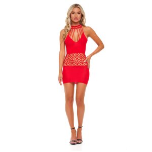 Rich B Phase Dress Red Onesize - Queensize