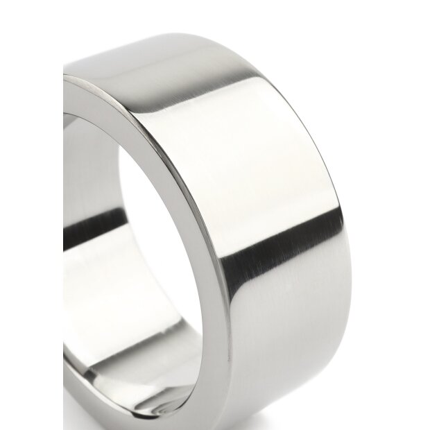 Mr. Steel Mega Wide Band C-Ring 40 mm Silver