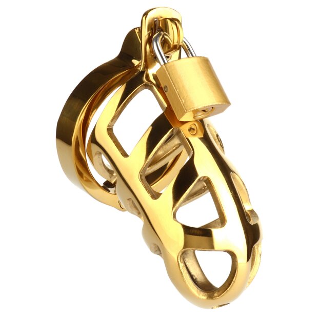Mr. Steel Brutal Chastity Cage Gold Gold