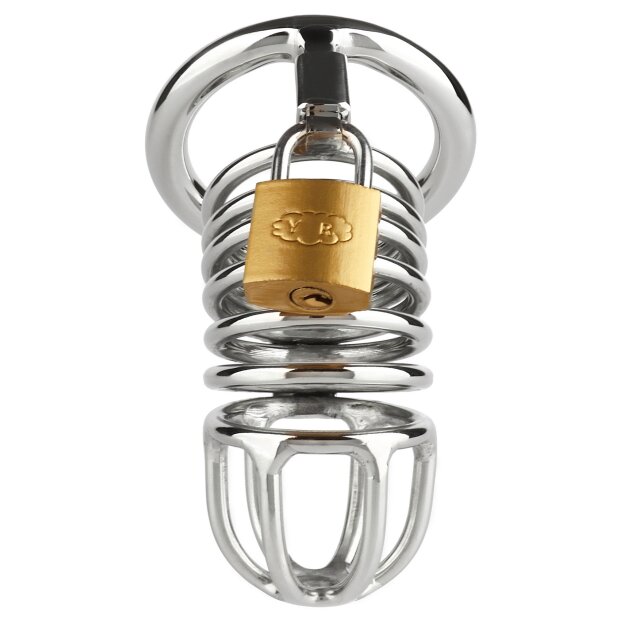 Mr. Steel Ring Master Chastity Device Silver