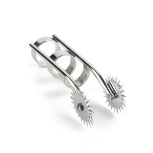 Mr. Steel Double Finger Pinwheel Silver