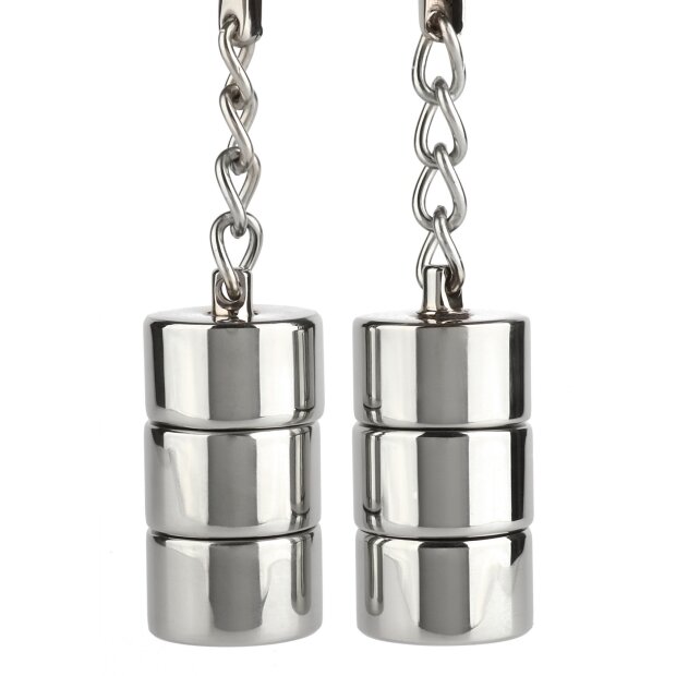 Mr. Steel Aligator Nipple Clamps Weights Silver