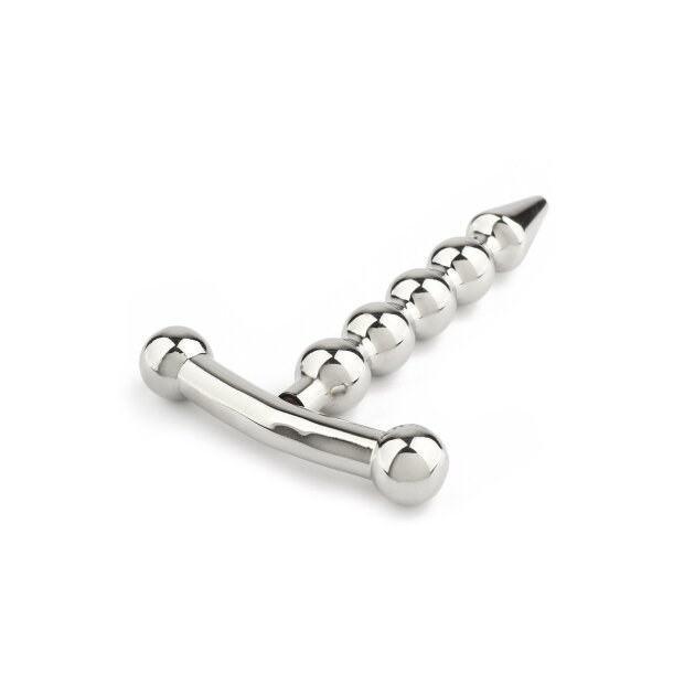 Mr. Steel Rod Ecstasy Beaded Penis Plug Silver