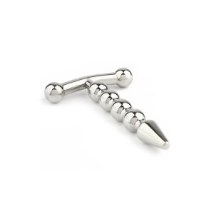 Mr. Steel Rod Ecstasy Beaded Penis Plug Silver
