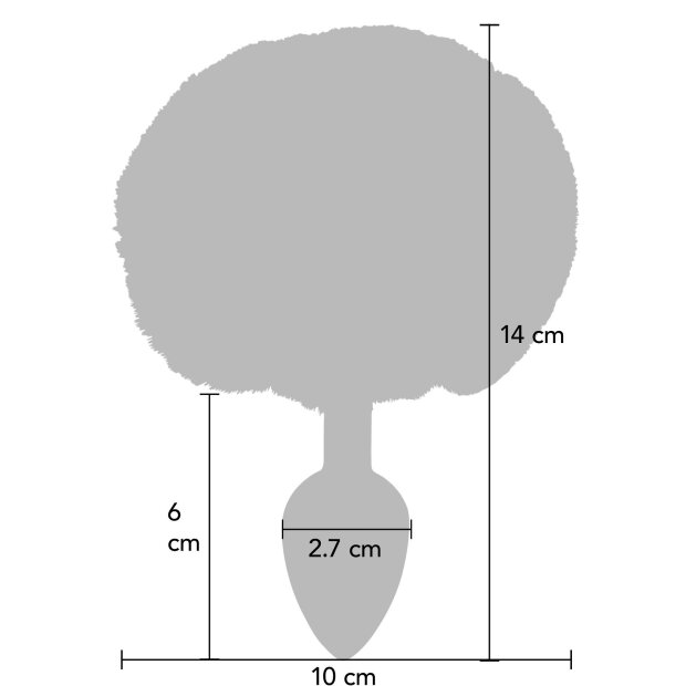 Toyjoy Happiness Enchanting Bunnytail Buttplug Pink 2,6 cm