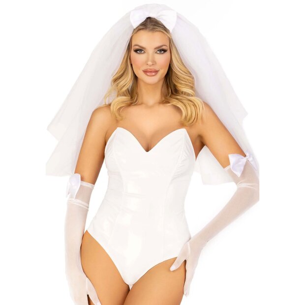 Leg Avenue Vinyl Boned Bodysuit M