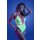SPOTLIGHT - Contrast Elastic Lace Body with Snap Closure - Neon Green - S/M - Queensize