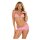 Leg Avenue Mesh top,g-string & sarong pink S/M - M/L