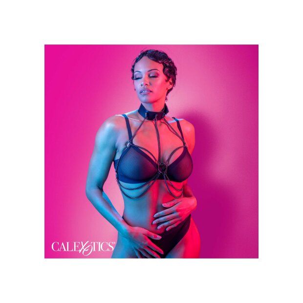 CalExotics Chain Collar Harness Onesize - Plussize