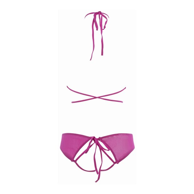 Allure Marley Peekaboo and Panty Hot Pink S/M - L/XL