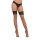 Cuban Heel Top Thigh High Nude-Black Onesize - Queensize