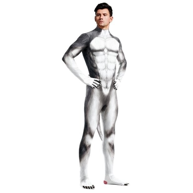 CosplayDogs Husky Dog Cosplay-Anzug Grau S - XL