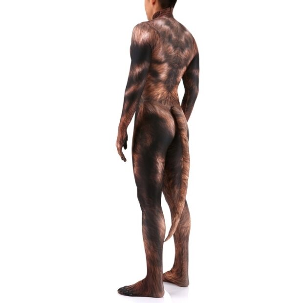 CosplayDogs Werwolf Cosplay-Jumpsuit Braun S -XL