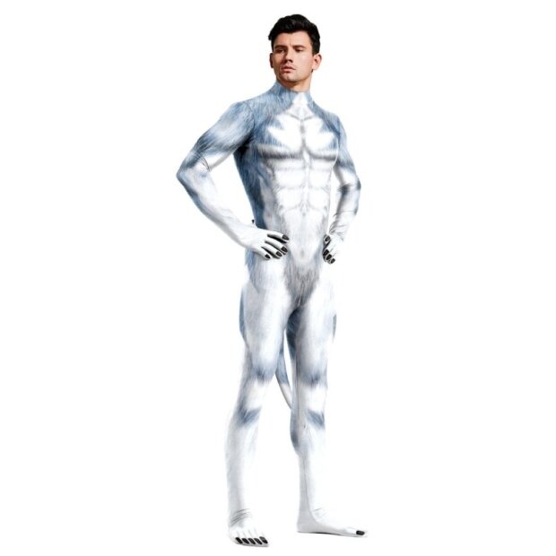 CosplayDogs Husky Dog Cosplay-Anzug blau-grau S - XL