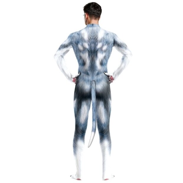 CosplayDogs Husky Dog Cosplay-Anzug blau-grau S - XL