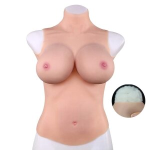 CrossGearX Full bust Realistic breasts Cotton - High neck...