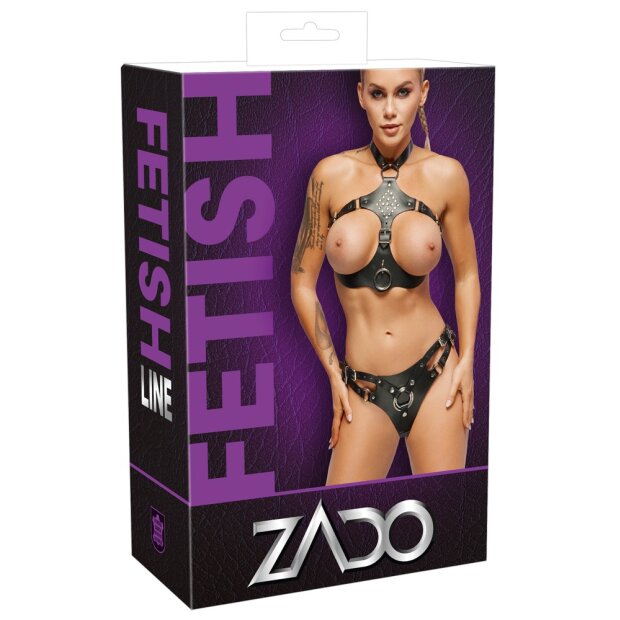 ZADO Harness-Set aus Leder S/M - XXL