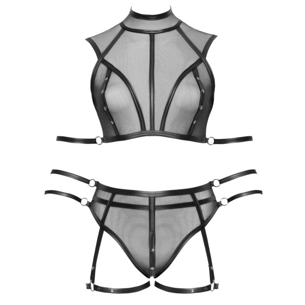Cottelli CollectionTop Set Bondage Schwarz XL - 3XL