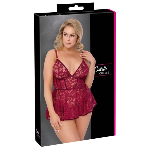 Cottelli Collection Babydoll rot XL - 3XL