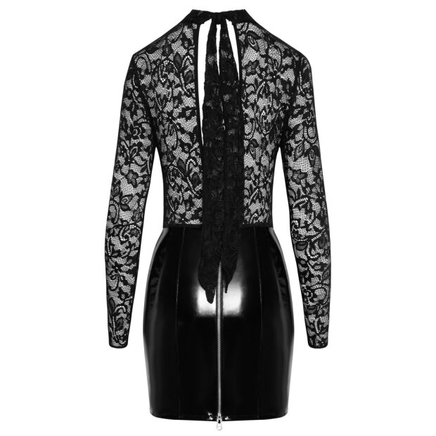 Black Level Lack Kleid mit Spitze S - XL