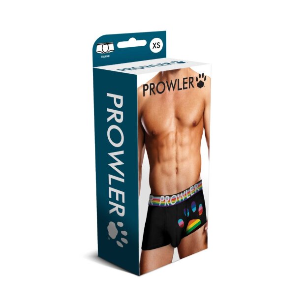 Prowler Boxershorts mit Pfoten Emblem in Regenbogenfarben schwarz XS - XXL