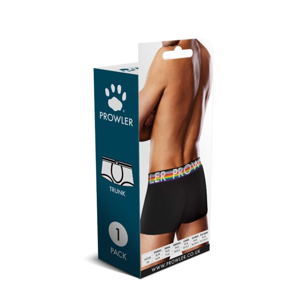 Prowler Boxershorts mit Pfoten Emblem in Regenbogenfarben schwarz XS - XXL